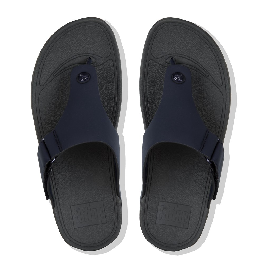 Fitflop Mens Sandals - Trakk Ii Neoprene Toe-post - Navy/Black - 590-QMXRCN